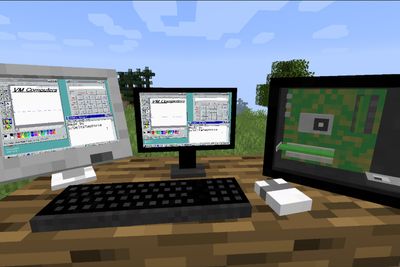 Med «VM Computers»-mod-en kan du bygge fungerende virtuelle maskiner i Minecraft. 