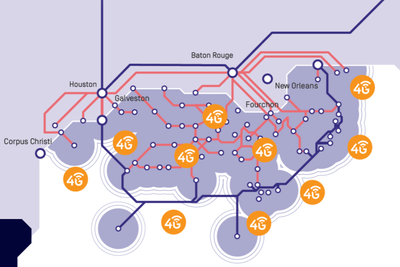 Illustrasjon av det fiberkabelsystemet i Mexicogolfen. Tampnet tar nå over eierskapet til systemet fra olje- og gass-selskapet BP.