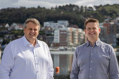 Rasmus Gjesing (f.v.) er daglig leder for Håmsø Patentbyrå i Sandnes. Krister Mangersnes leder patentavdelingen.