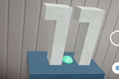 Statuen for Android 11 er basert på utvidet virkelighet og kan vises nær bortimot enhver flate.