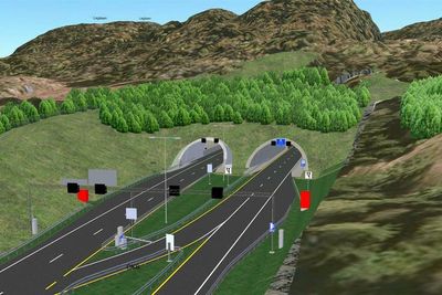 Slik planlegges den nye portalen til Oslofjordtunnelen, fra Hurumlandet i retning Drøbak og Frogn kommune.