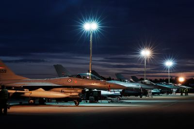 F-16 på Rygge flystasjon under øvelsen Falcon Response tidligere i høst.