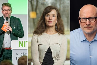 Fra venstre: Forhandlingssjef Knut Aarbakke i Nito, Birgit Jakobsen i Abelia og Erlend Aarsand, nyslått leder av Teknas arbeidslivsavdeling.