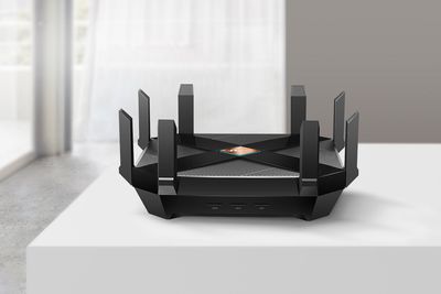 En Wifi 7-enhet vil ha dobbelt så mange antenner som denne Wifi 6-ruteren fra TP-Link.