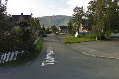 Tunnelveien i Narvik, fra krysset ved Kirkegata.