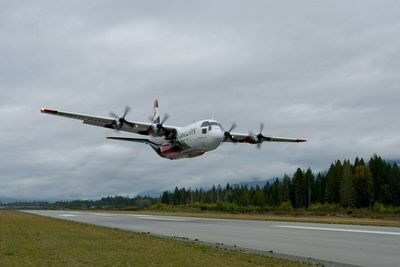 C-130H Hercules (norsk serienummer 956) er nå registrert N132CG, men har beholdt navnet «Ty». Etter ombygging til brannslukkingsfly er det nå klart for nye oppdrag.