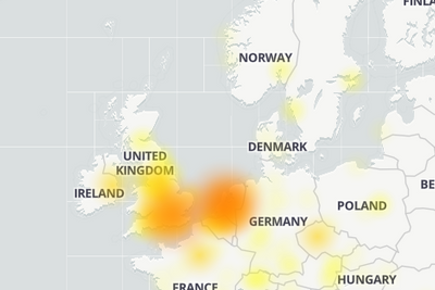 Nedetidskart for Exchange Online. Brukere på Downdetector melder om flere ulike problemer med Microsofts skytjenester. Illustrasjonsfoto.