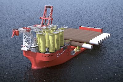 Offshore Heavy Transports Alfa Lift får hovedkran på 3000 tonn og 10 000 kvadratmeter «smartdekk» som kan ta 16 ekstra store mono-fundamenter eller ti understell på hver reise 