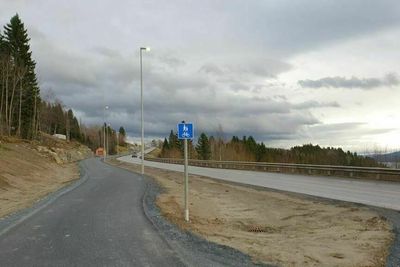 Ny gang- og sykkelvei langs E6 Kvam-Grøtan i Steinkjer kommune.