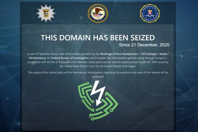 Det beslaglagte domenet til VPN-tjenesten Safe-Inet viser nå dette innholdet.