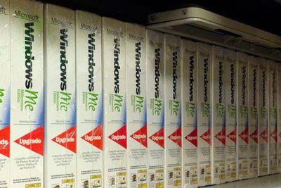 Usolgte bokser med oppgraderingspakken til Windows Me.