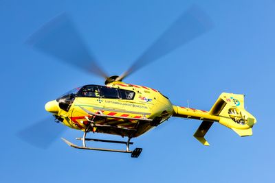 Trondheim  20171109.Luftambulansens helikopter i lufta.