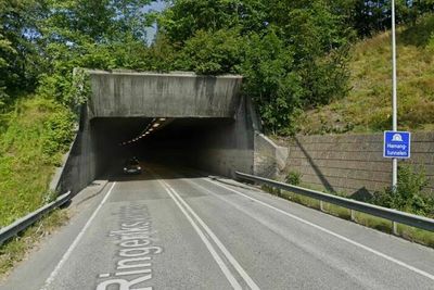 Portalen til sørøstre del av Hamangtunnelen.
