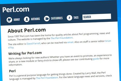Perl.com inneholder vanligvis artikler om programmeringsspråket Perl.