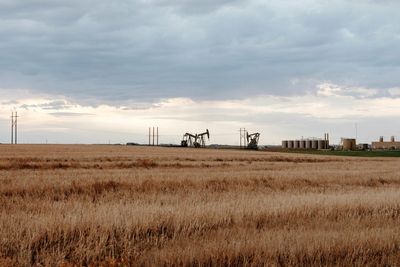 Oljefelt i Bakken-området, Nord-Dakota.