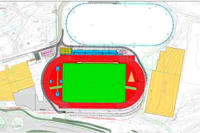 Situasjonsplanen for Atlanten stadion.