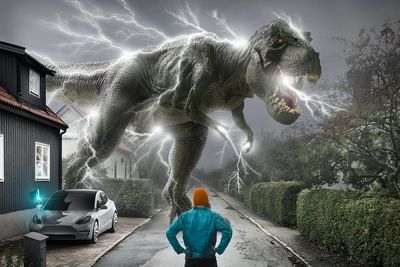 Elektriske dinosaurer: Tibber selger strøm uten fortjeneste og markedsfører seg som et teknologiselskap som vil bekjempe elektriske dinosaurer.  Det vil si kraftleverandører som skal tjene penger på strømmen.