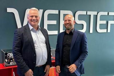 God stemning og lyse utsikter. Dagfinn Haslebrekk (til høyre) tar over etter Save Asmervik som leder for Websteps avdeling i Trondheim.