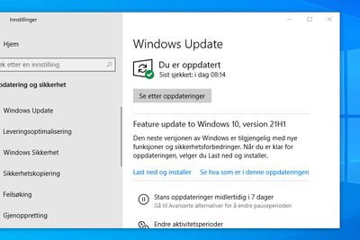 Nå kan Windows 10, versjon 21H1 installeres av mange.