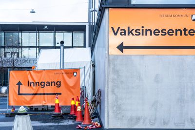 Vaksinasjonssenter på Rud i Bærum. Illustrasjonsfoto.