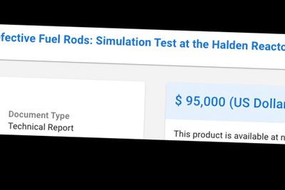 En teknisk rapport basert på en test i Haldenreaktoren som er gransket for juks, selges av amerikanske EPRI.