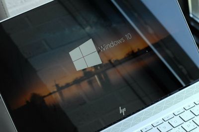 Windows 10 på en bærbar PC fra HP.