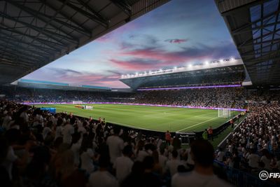 Kildekoden til FIFA 21 er blant det som ble stjålet i innbruddet hos EA. Bildet viser fotballstadionet Elland Road i Leeds, slik det framstår i dataspillet.