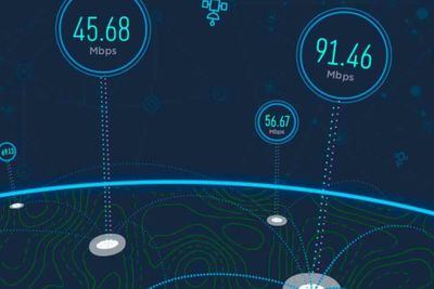 Slik illustrerer Ookla sin rapport, som sammenlikner satellittbredbånd med bredbånd via kabler.  