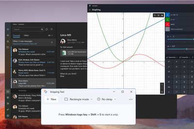 Kalkulatoren, utklippsverktøyet og appen for e-post og kalender blir pusset opp i Windows 11.