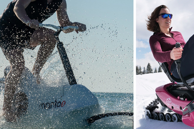 Hydrofoilen Manta 5 er allerede etablert i markedet, mens snøsykkelen Arosno har åpnet for forhåndsbestillinger.