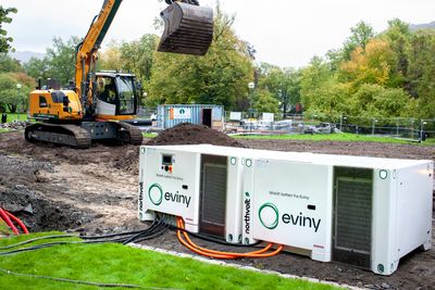 I Nygårsparken i Bergen har BKK/Eviny allerede begynt å bruke batteriet fra Northvolt.
