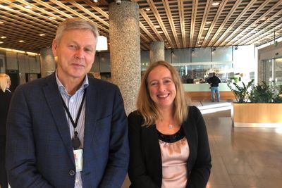 Rapportforfatterne, Petter Arnesen og Katrine Vinnes i Norsk Industri