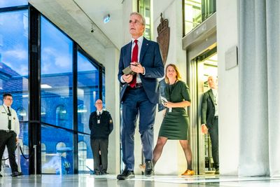 Statsminister Jonas Gahr Støre (Ap) holdt pressekonferanse på Statsministerens kontor da han tok over stafettpinnen i oktober.