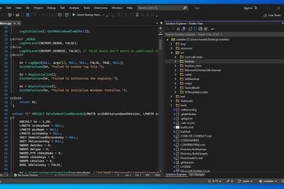 Visual Studio 2022 med klonet Microsoft-prosjekt åpent.