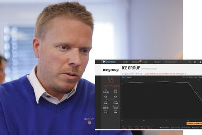 Montasje: Ice-sjef Eivind Helgaker måtte se på at aksjekursen på selskapet stupte 60 prosent fram til rundt 12.30 torsdag. 