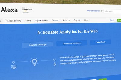 Alexa.com slik nettstedet så ut i 2014.