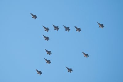 Julestjerna anno 2021 endte opp med 12 F-35A i formasjon, som i fjor, ikke 13 som Luftforsvaret opprinnelig planla.