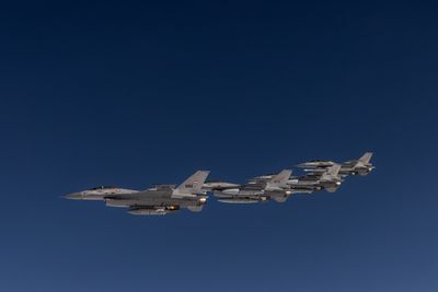 F-16 fra 331 skvadron i Bodø ute på fotooppdrag for å dokumentere den siste tiden med F-16 i Norge for to år siden.