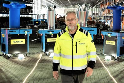 Petter Johnsen leder arbeidet med ombygging av Ramirents varme- og tørkeaggregater, populært kalt koko-verk, fra diesel- til biodieseldrift.