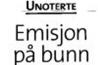 «Emisjon på bunn»