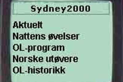 TV 2 med OL i Sydney på WAP.