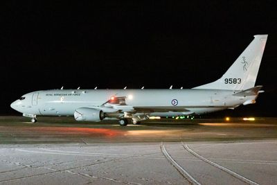 P-8A «Viking» landet på Evenes like etter klokka 21.30 torsdag 24. februar.