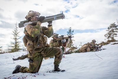 Soldater fra 2. bataljon under instrumentert trening på Rena i 2015.