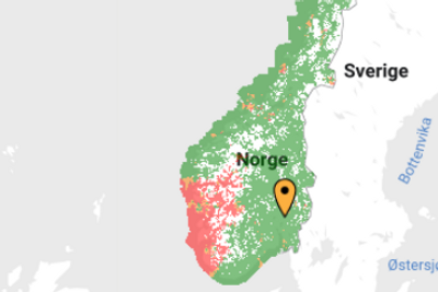 Store deler av Vestlandet er rammet av dekningsutfallet.