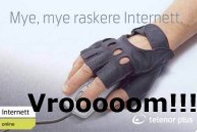 Annonse fra Telenor Plus om raskere Internett.