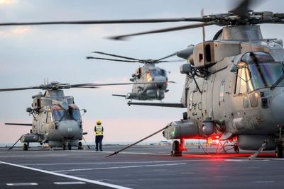 Britiske AW101 Merlin brukes til antiubåt-krigføring i Royal Navy. Slike helikoptre tilbys Norge som del av en fregatt-pakke, skriver den britiske avisen The Telegraph.