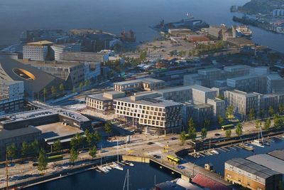 I Trondheim er håpet at den nye sentralstasjonen, som bygges over togsporene, skal gi enklere adkomst mellom sentrum og havneområdene.