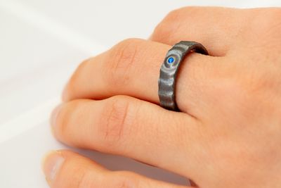En 3D-printet utgave av ringen. Ifølge Stauri blir den ferdige versjonen «mindre Ringenes herre».