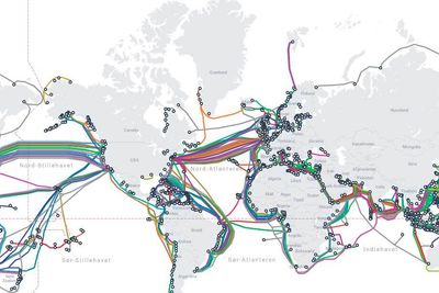 Her er et verdenskart fra Telegeography. Deres årlige rapport ser på trafikken i fibernettene, samt størrelsen på datasentre og utviklingen av skytjenester. 