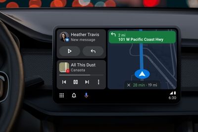 Android Auto med nytt, oppsplittet brukergrensesnitt.